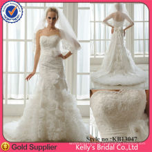 Strapless beading bodice ruffle saia casamento vestidos istanbul